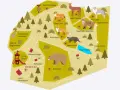 Mappa illustrata di Spormaggiore: scopri le aree degli animali, il parco giochi, il ristoro e gli osservatori. Cosa vedere per un'avventura nella natura!