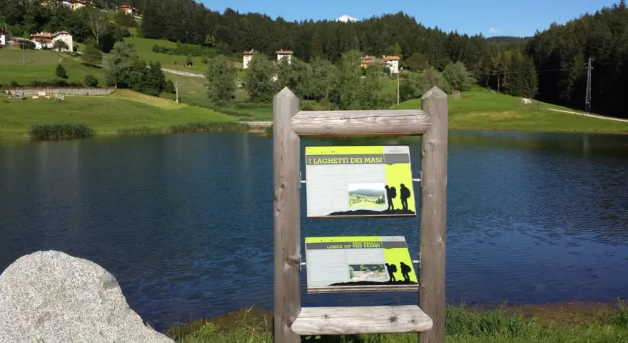 I laghetti di Ruffrè, un'oasi di pace con un lago sereno e colline verdi, invitano all'esplorazione.